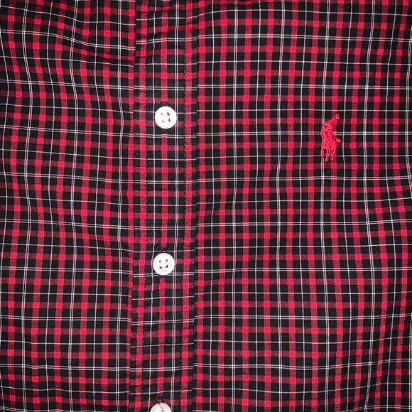 Ralph Lauren Christmas plaid shirt sz M (10/12) - Picture 3 of 3